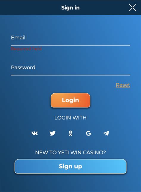 yeti casino login